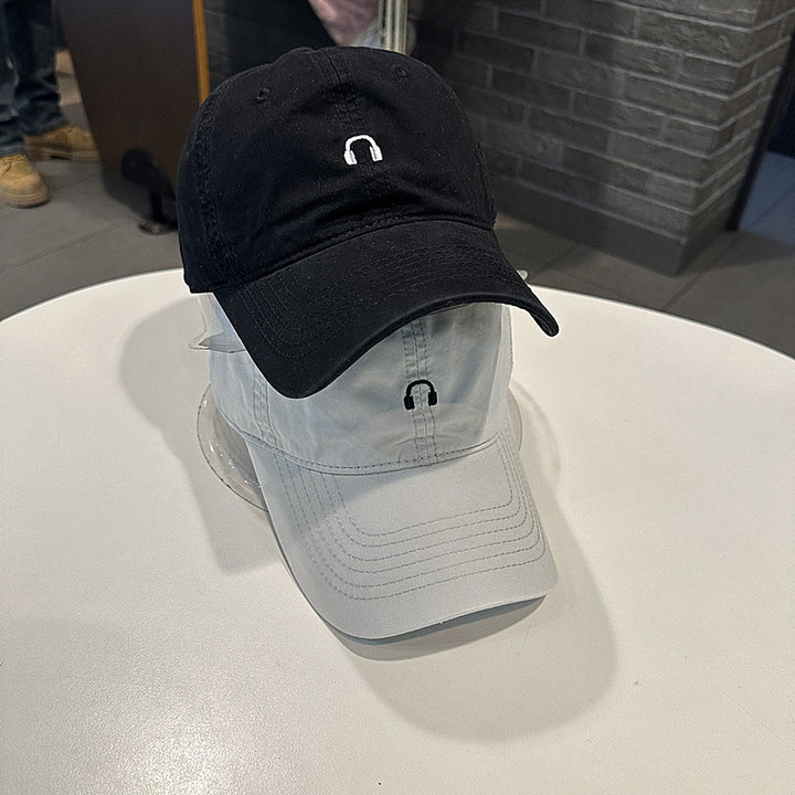 Unisex Cotton Twill Cap with Unique Music Emblem Bowlift