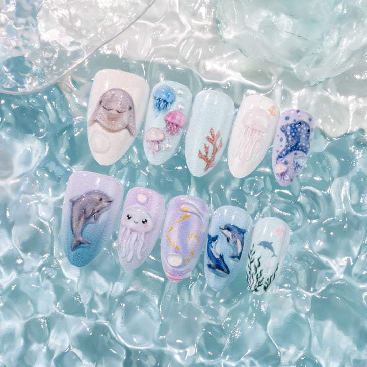 Ocean-Themed Nail Art