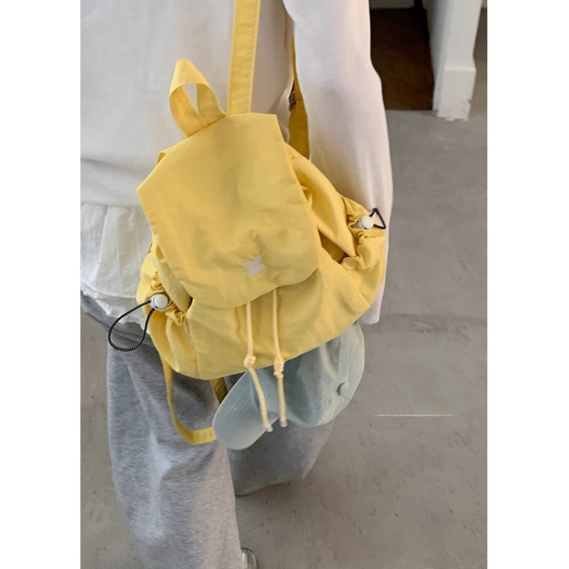 Casual Checkered Drawstring Backpack Bowlift