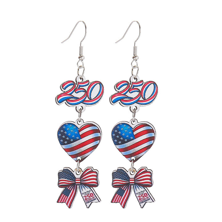 Women take statement earrings with cowboy hat heart and bow pendant Bowlift