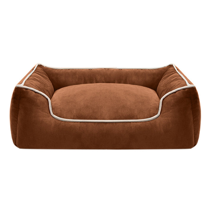 Cozy Velvet Dog Bed