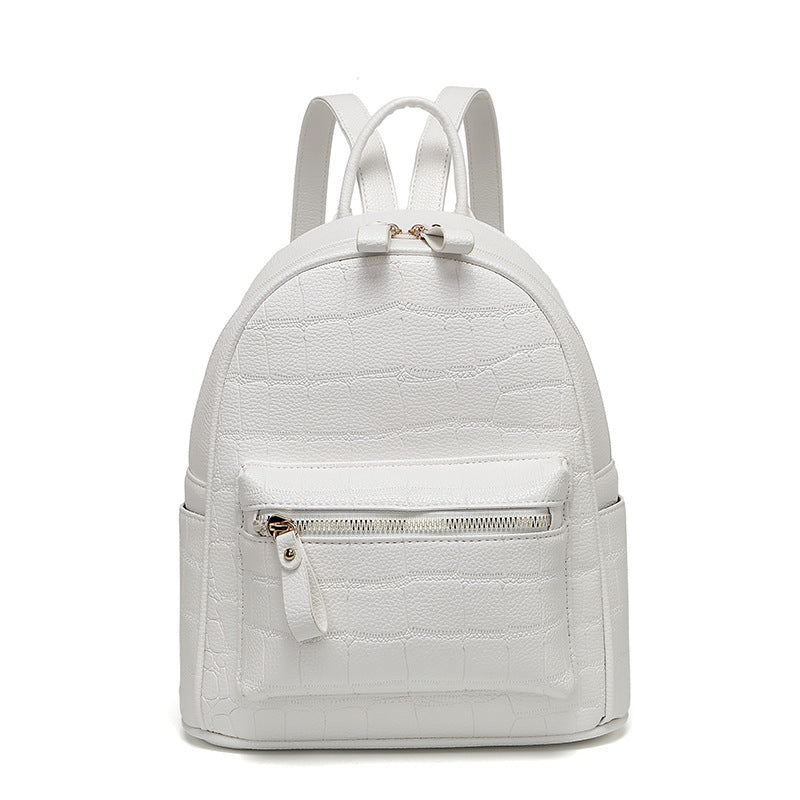 Crocodile-Embossed Mini Chic Backpack Bowlift