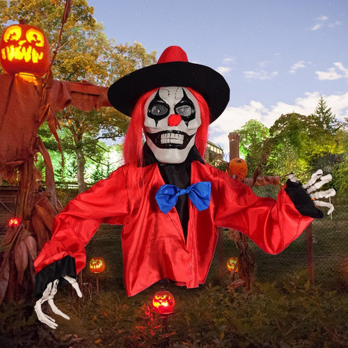 Creepy Clown Skeleton Decoration Bowlift