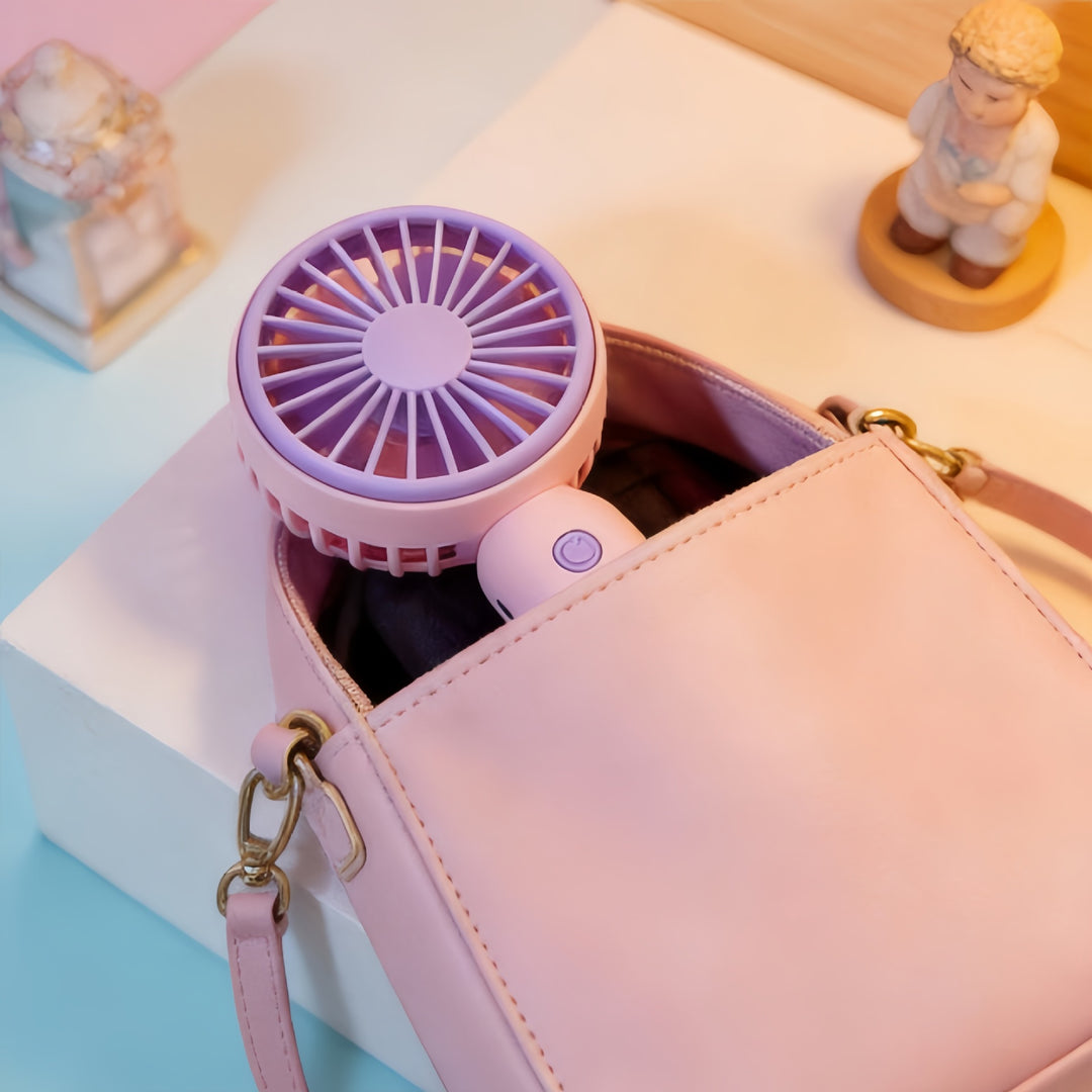 Portable USB Handheld Fan with Continuously Adjustable Air Strength Bowlift