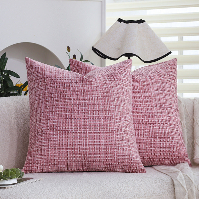 Square decorative cushion cover with woven cross texture and heavy chenille quality Bowlift