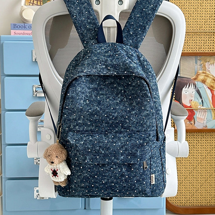 Casual Lightweight Backpack with Polka Dot Design Bowlift