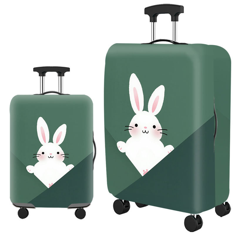 Tropical Leaf Print Hard Shell Luggage Bowlift