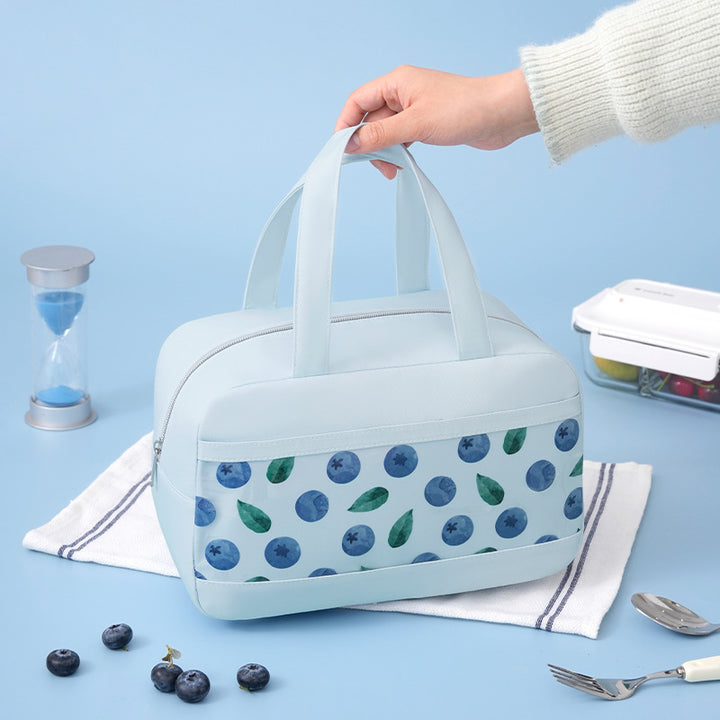 Insulated Lunch Bag with Stylish Blueberry Design Bowlift