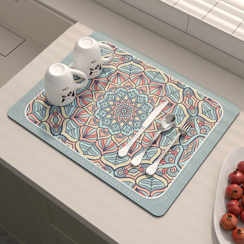 Abstract Mandala Design Kitchen Table Mat