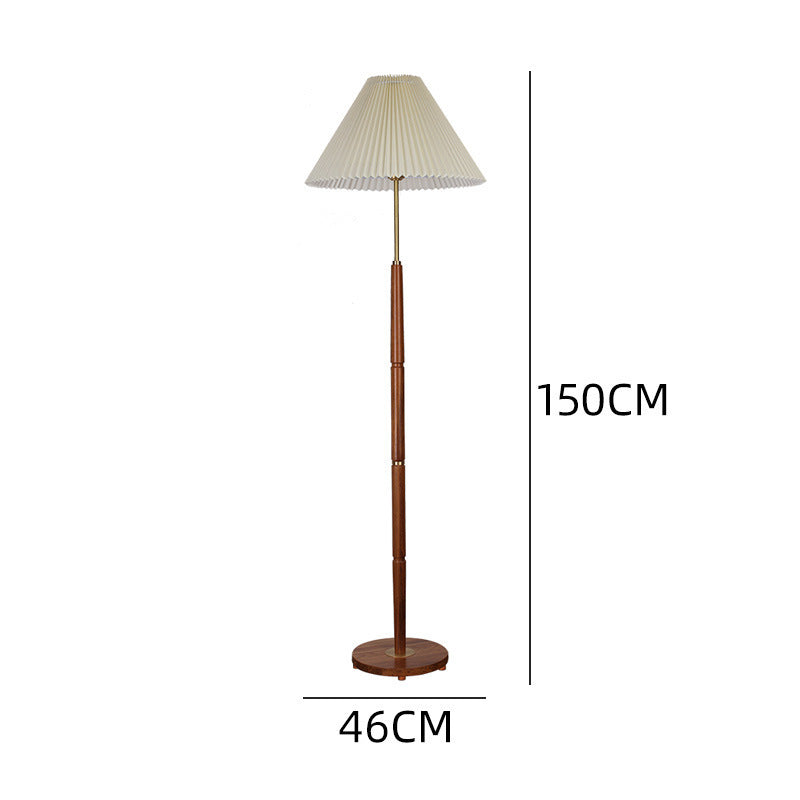 Contemporary Floor Lamp with Pleated Shade