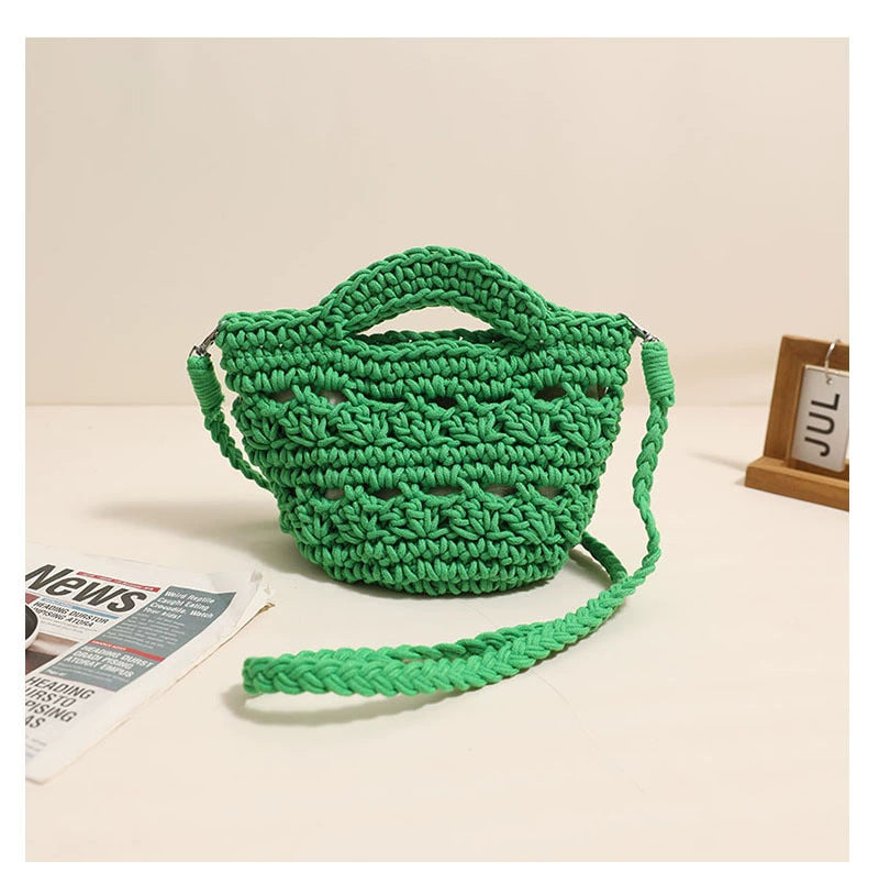 Handcrafted macrame shoulder bag with unique design Bowlift