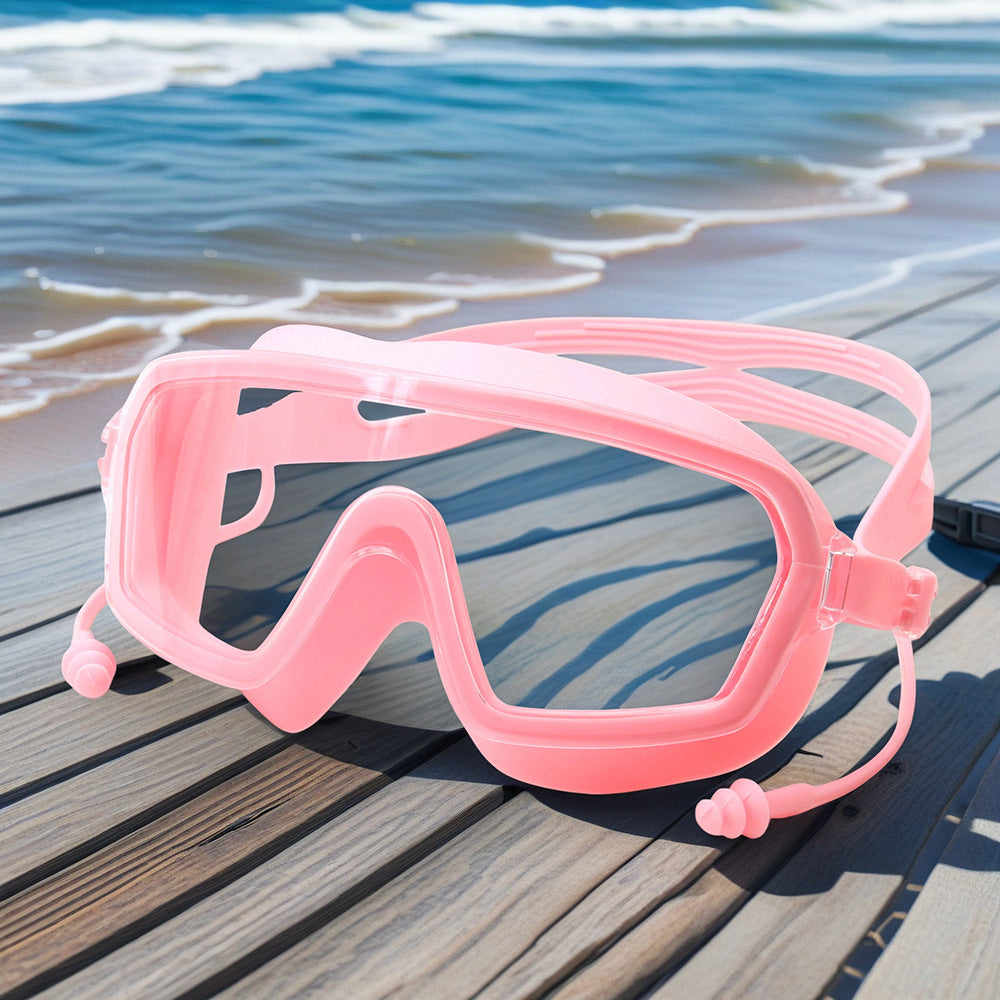 Diving mask with flexible silicone edge Bowlift