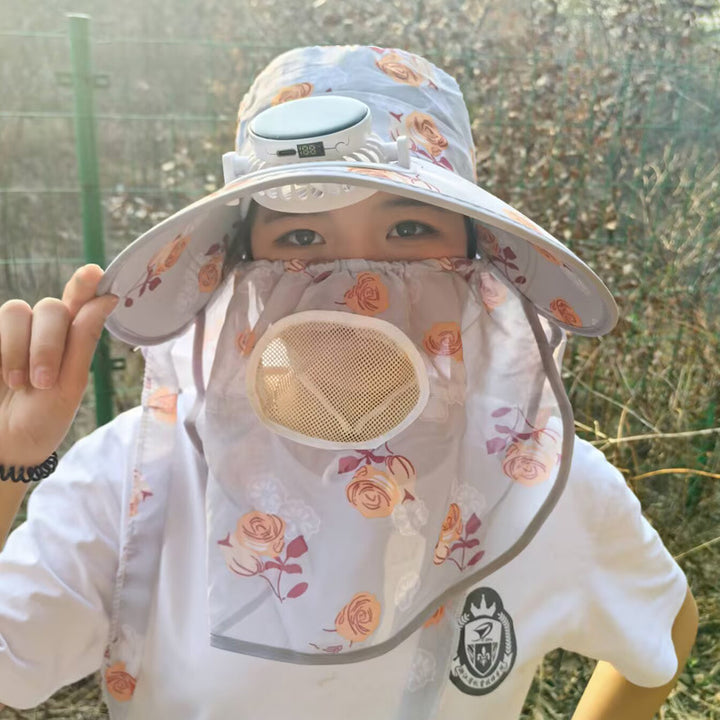 UV protection sun hat with removable insect net and breathable air vent Bowlift