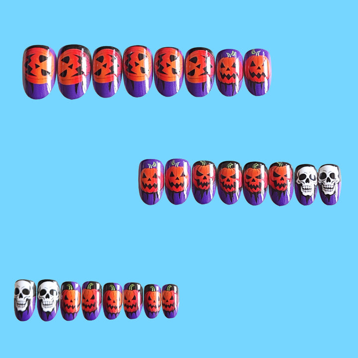 Acrylic nail set with Halloween motif Bowlift