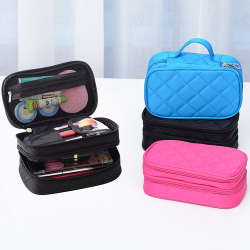 Cosmetic Organizer With Elegant Structure And Practical Carrying Handle Bowlift