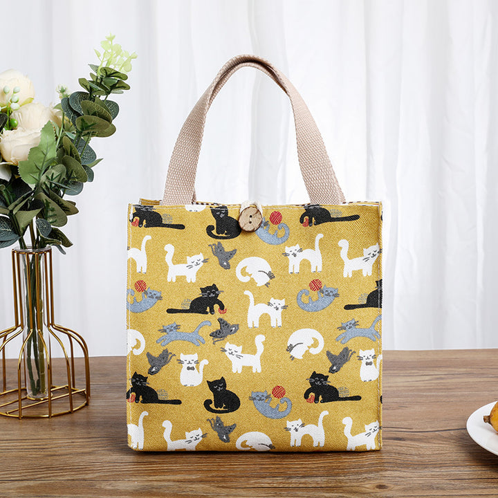 Cute Cat-Themed Storage Tote Bowlift