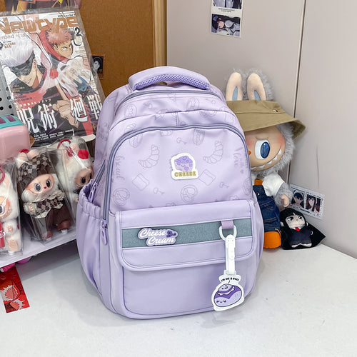 Playful Graphic-Embellished School Backpack