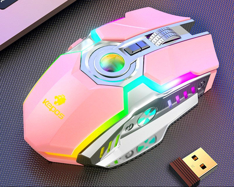RGB Wireless Gaming Mouse with Customizable LED Lighting Bowlift
