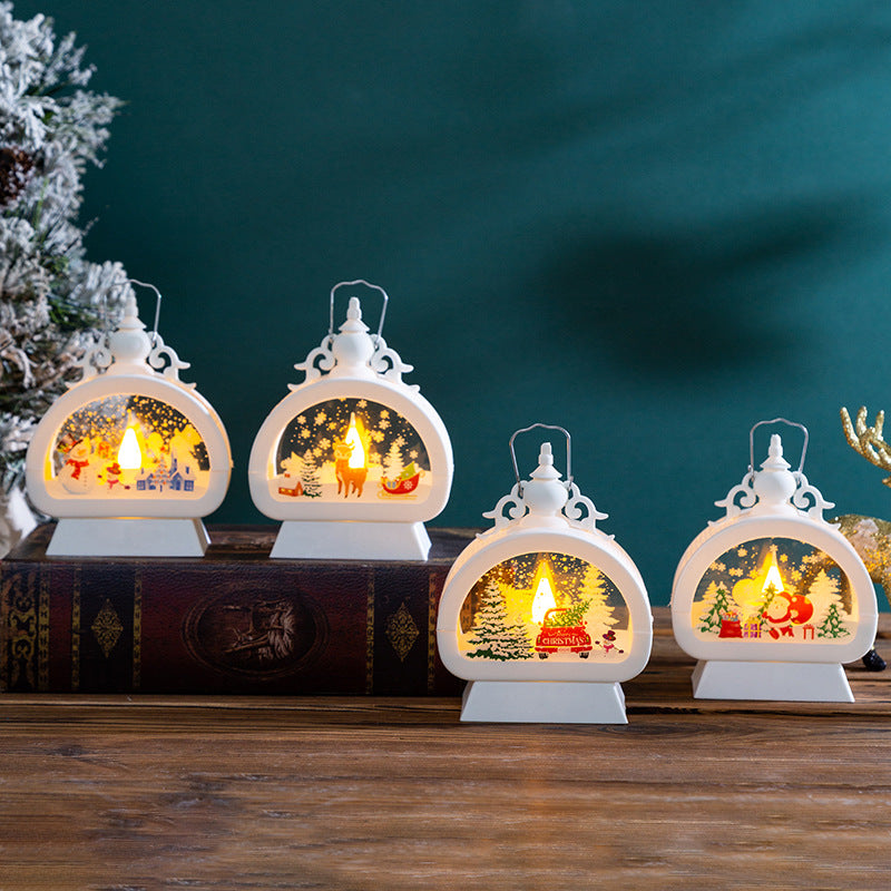 Decorative Christmas lantern with LED lighting