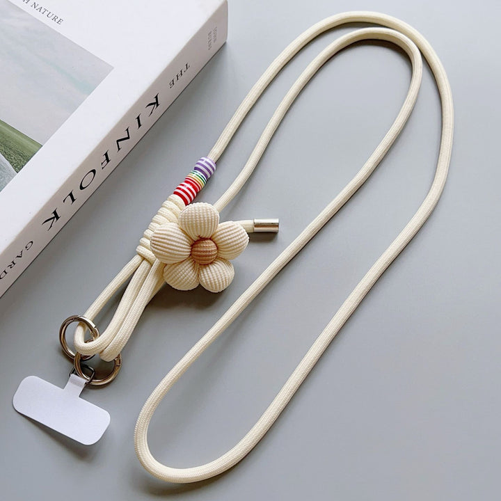 Decorative Flower Charm Phone Lanyard Bowlift