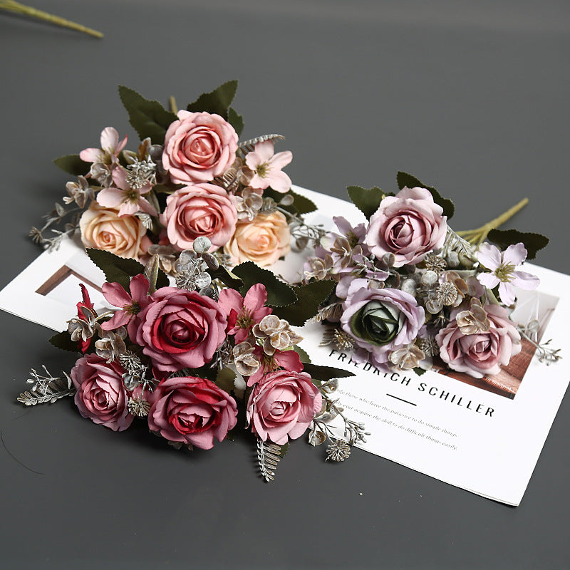 Faux Floral Bouquet for Indoor Home Decor