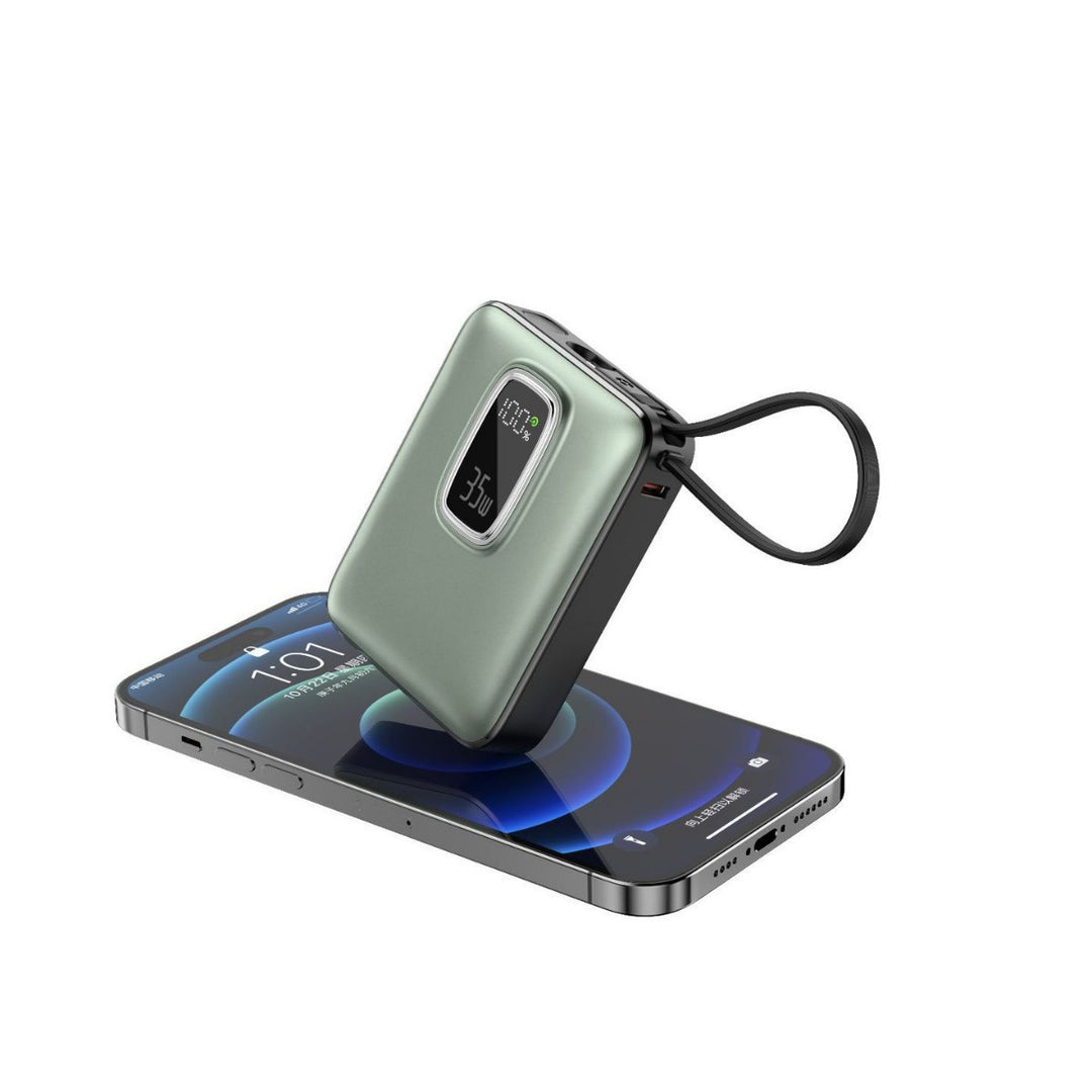 Portable power bank with integrated LED display and fast charging function Bowlift