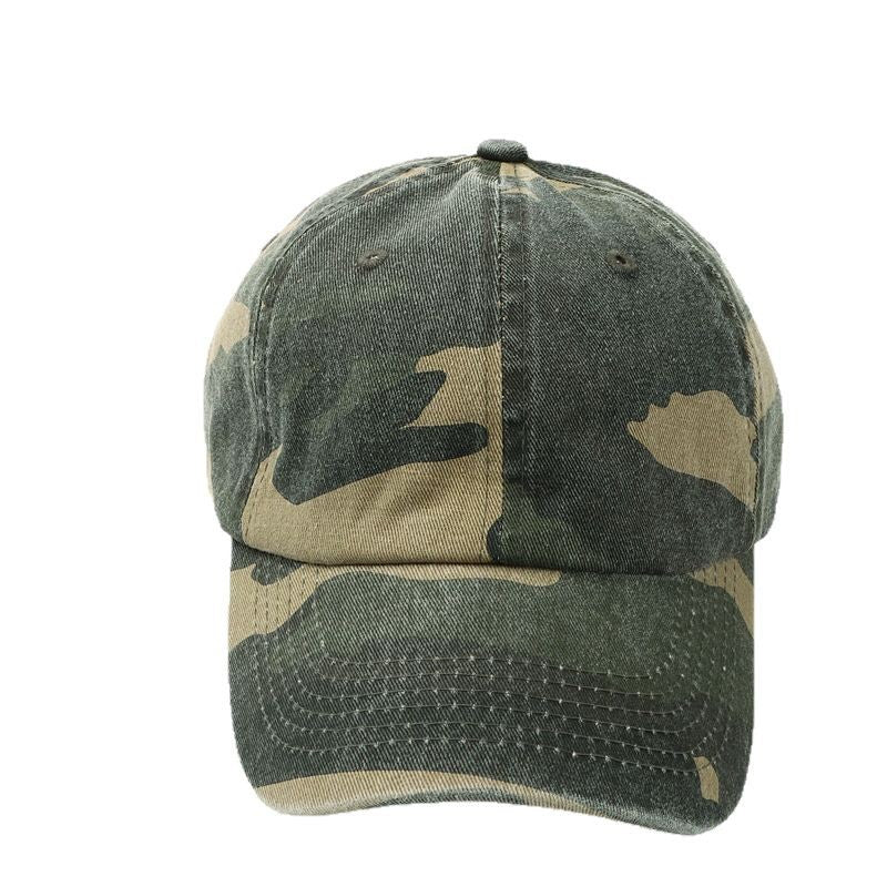 Unisex Camo Print Adjustable Baseball Cap Bowlift