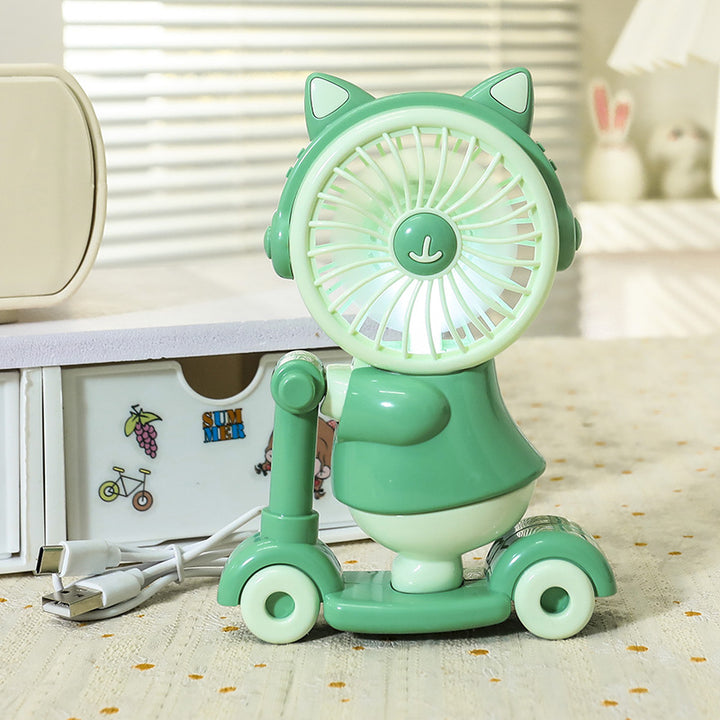Creative Hand Fan in Cute Animal Design with USB Connection Bowlift