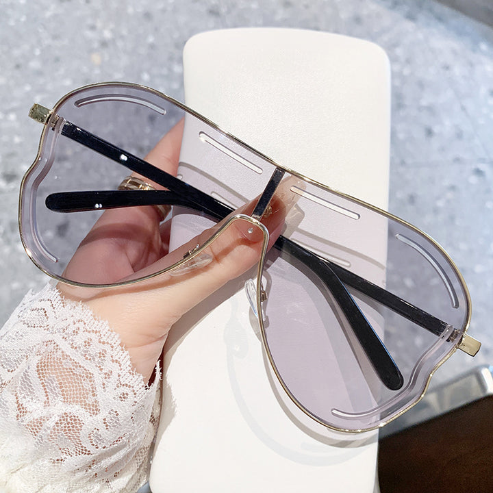 Men's Aviator-Style Shield Sunglasses Bowlift