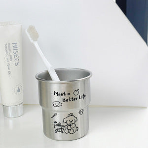 Toothbrush holder with loving animal design Bowlift