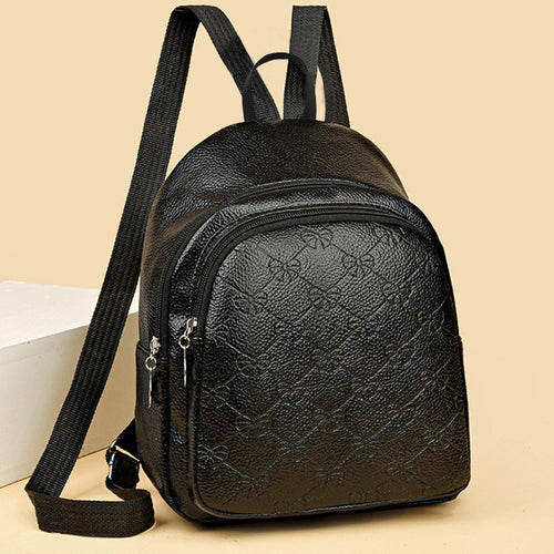 Compact Textured Backpack Bowlift