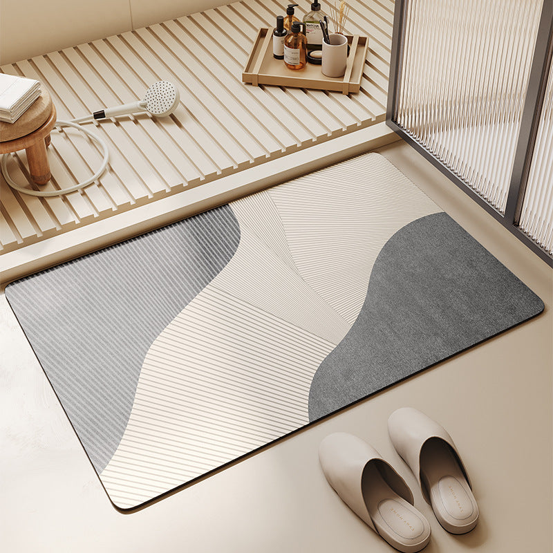 Stylish Geometric Pattern Bath Mat Bowlift