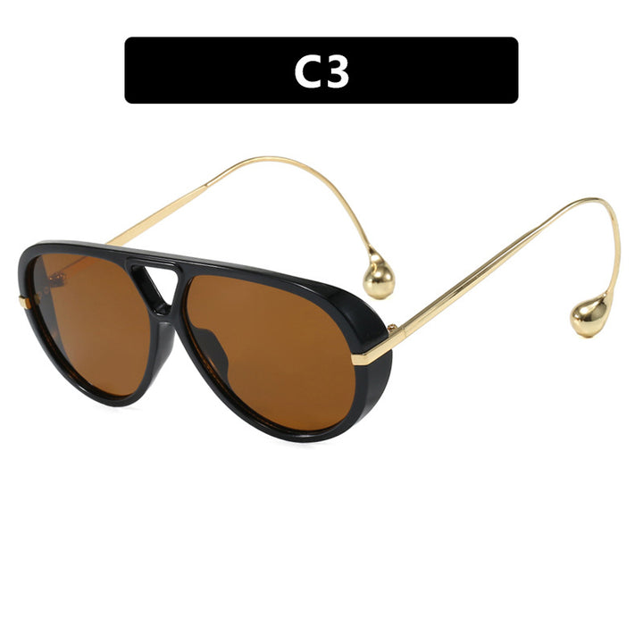 Women's stylish pilot sunglasses with luxurious metal frame Bowlift