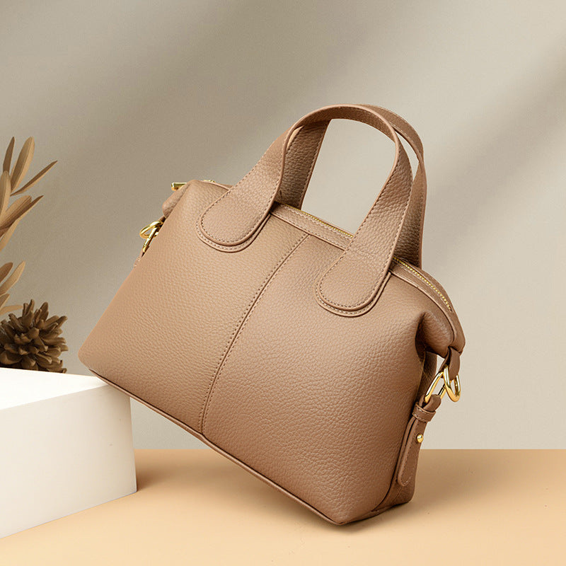 Elegant Faux Leather Handbag Bowlift