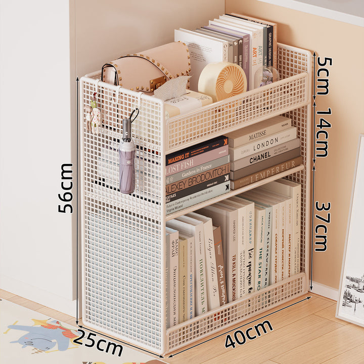 Wire Mesh Bookshelf Organizer Bowlift