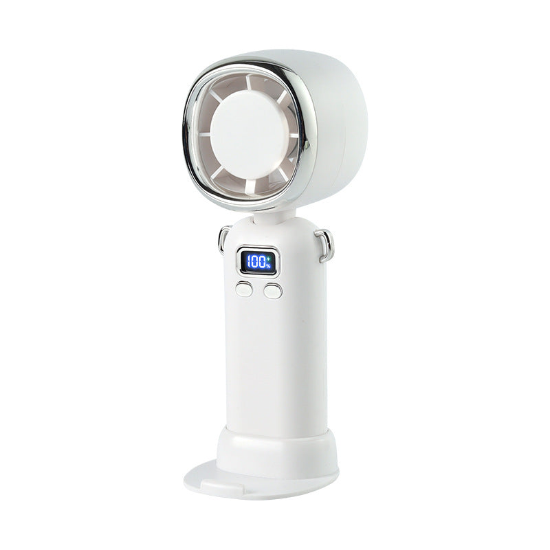 Women portable handheld fan with LCD display and powerful battery Bowlift