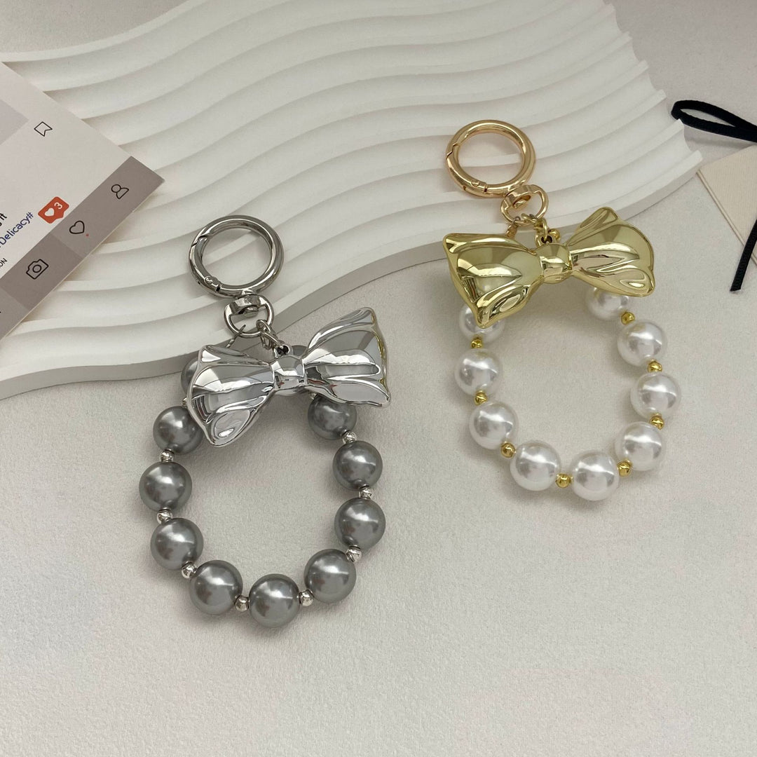 Elegant Pearl Bow Keychain Bowlift