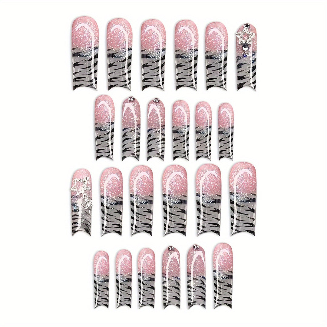 Decorative Press-On Nail Set Bowlift