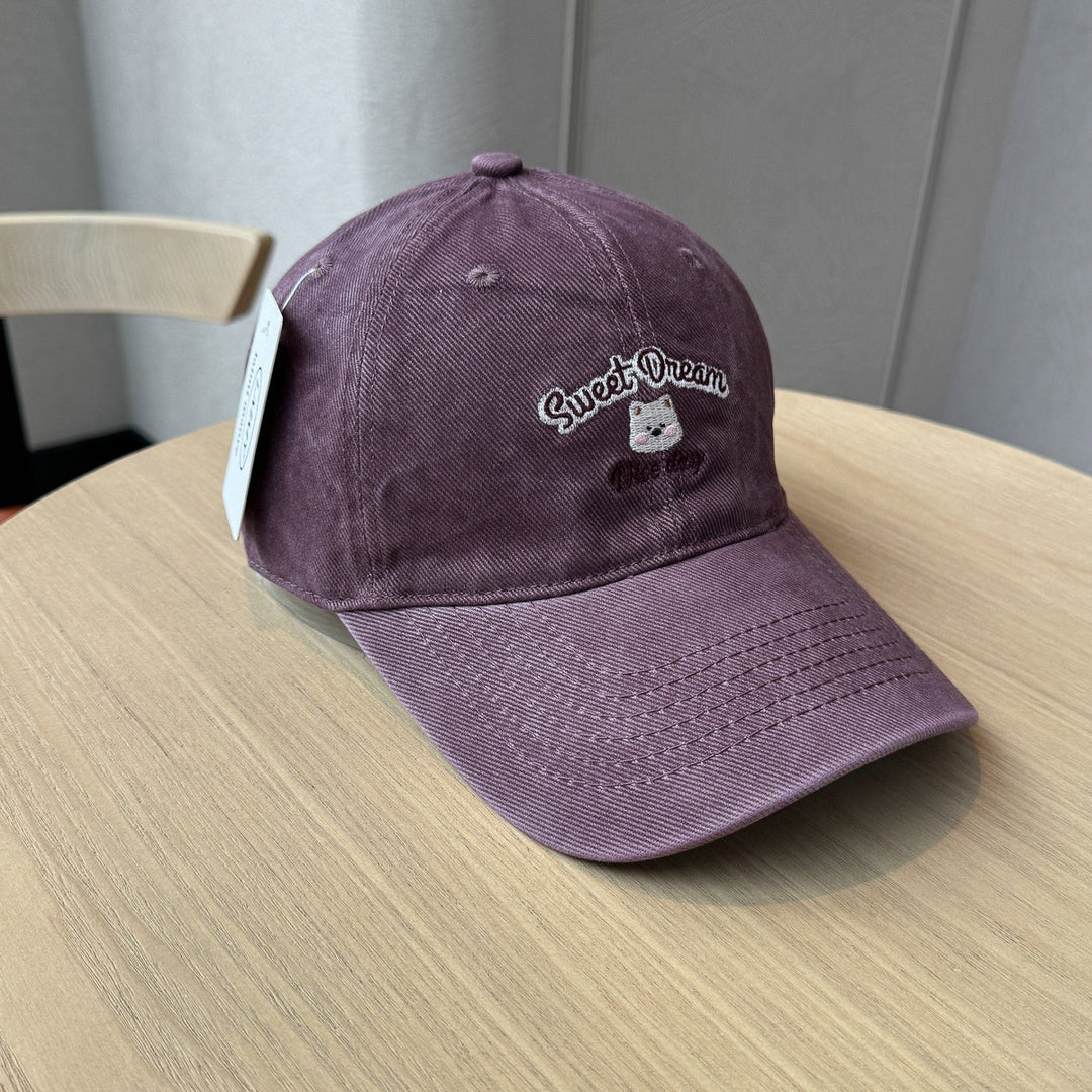 Women's Playful Embroidered Cap Bowlift