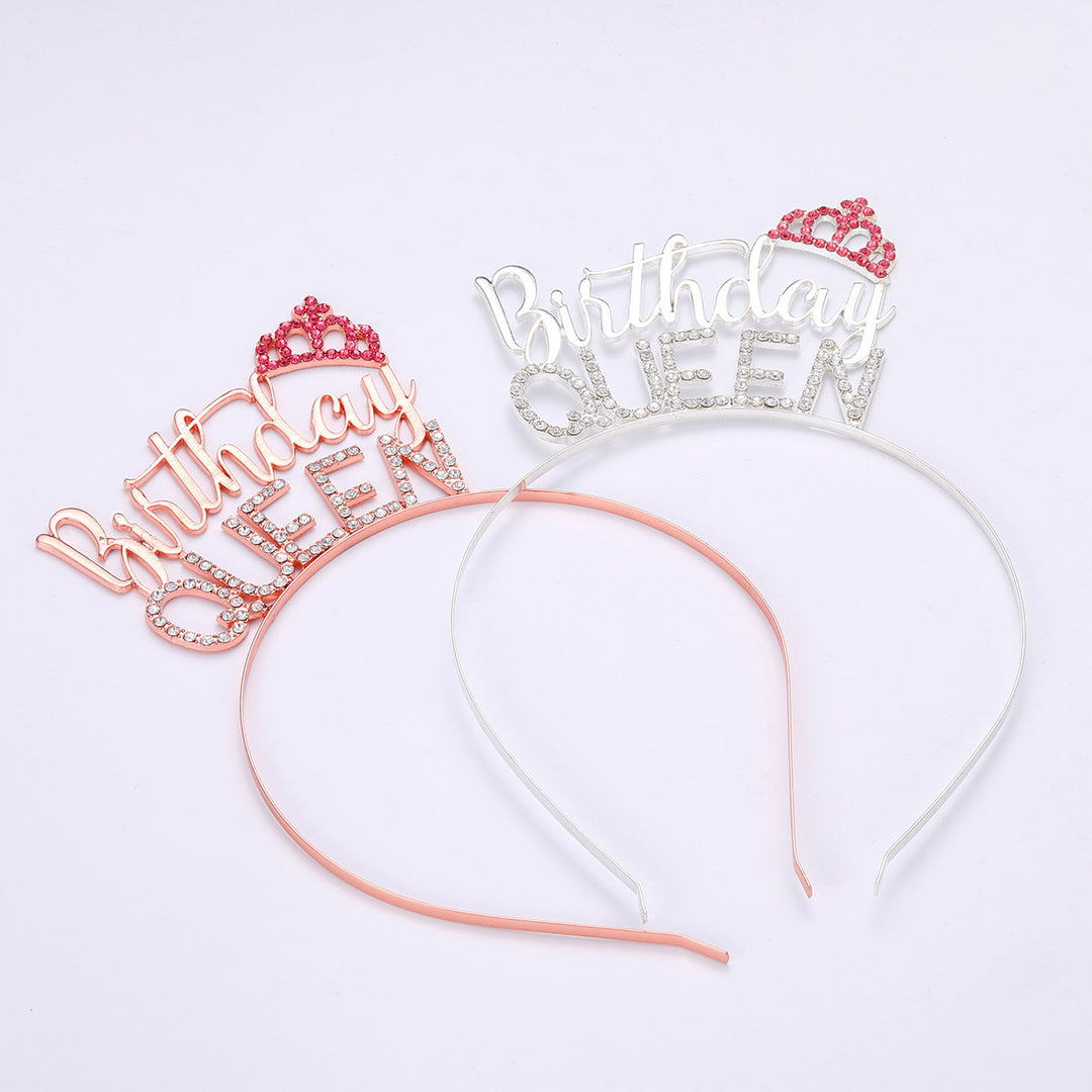 Ladies Glitter Headband with "Birthday Queen" lettering Bowlift