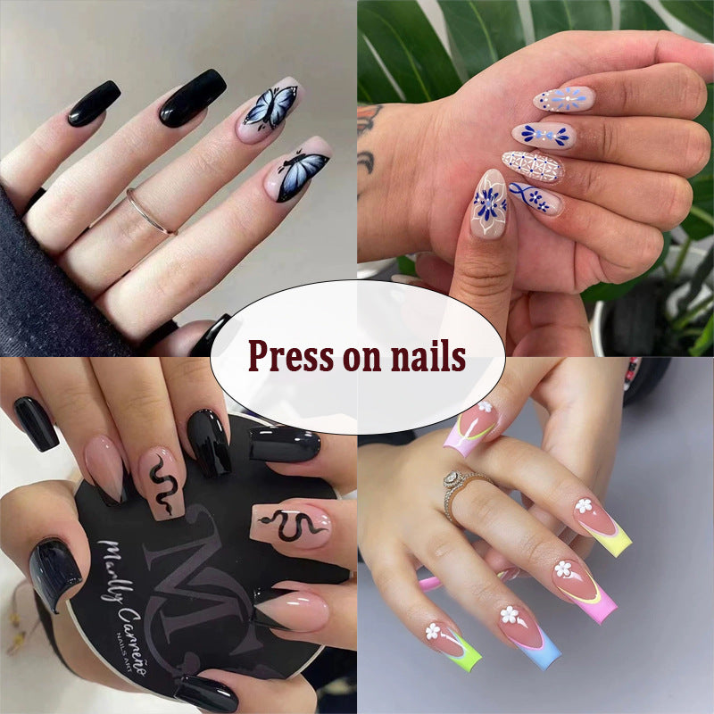 Artificial nail set with unique patterns Bowlift