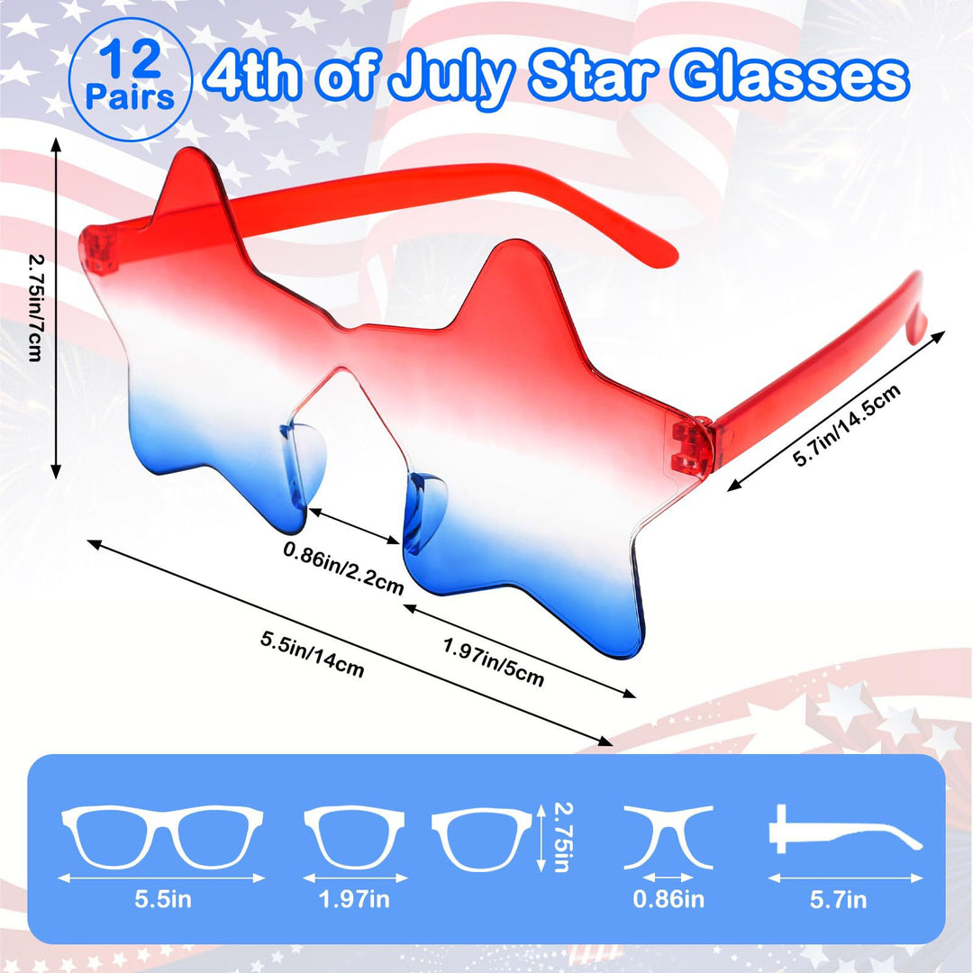 Unisex nan extravagant star-shaped party sunglasses with lightweight acrylic frame Bowlift