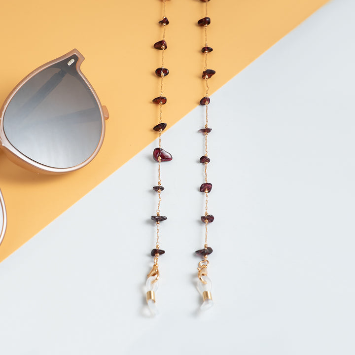 Delicate Gemstone Bead Eyewear Chain Bowlift