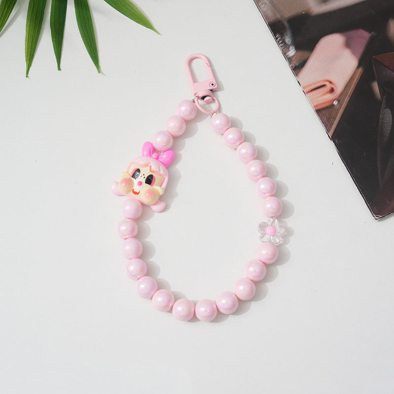 Cartoon-Themed Beaded Keychain Bowlift