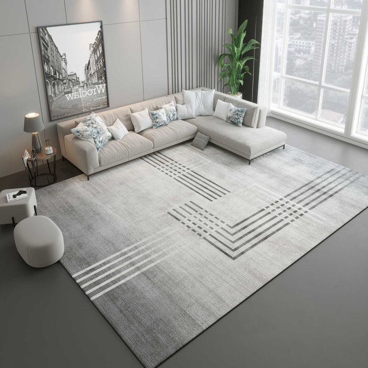 Modern Minimalist Geometric Area Rug Bowlift