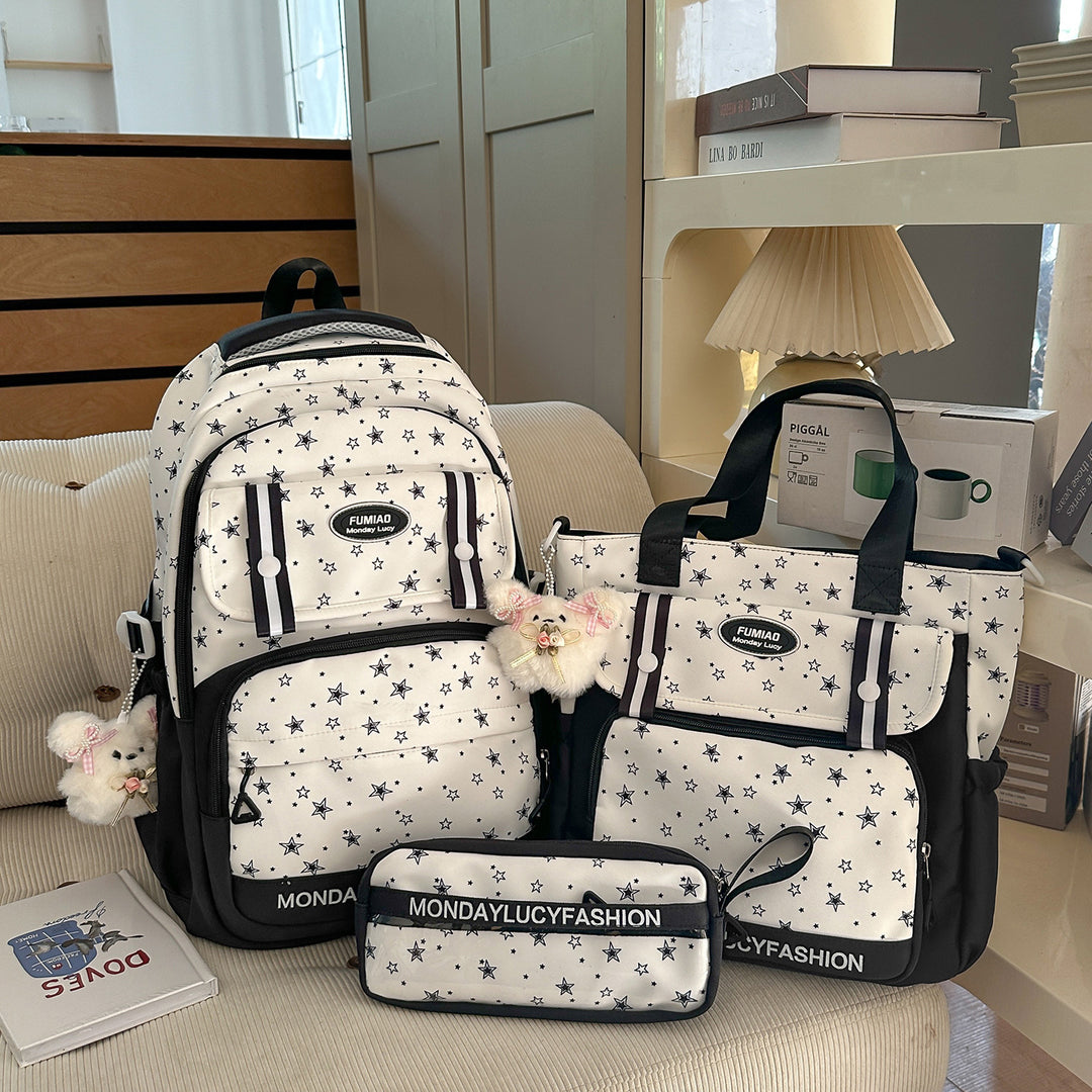 Star Patterned Multi-Functional Backpack Bowlift