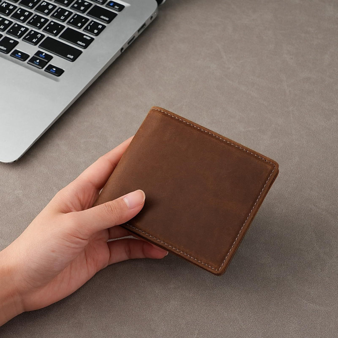 RFID-Blocking Leather Wallet Bowlift