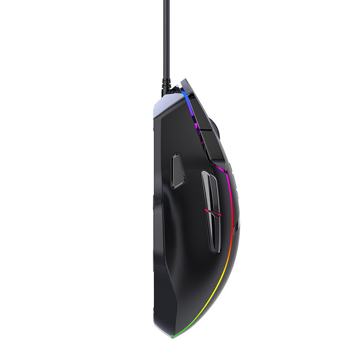 High-Precision Gaming Mouse with Customizable RGB Lighting Effects Bowlift