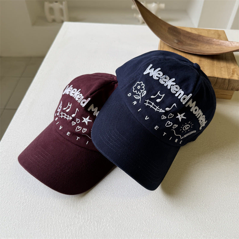 Women's Embroidered Graphic Visor Cap Bowlift