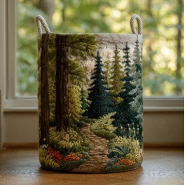 Quilted Decorative Laundry Storage Basket With Rope Handles Collapsible Fabric Organizer